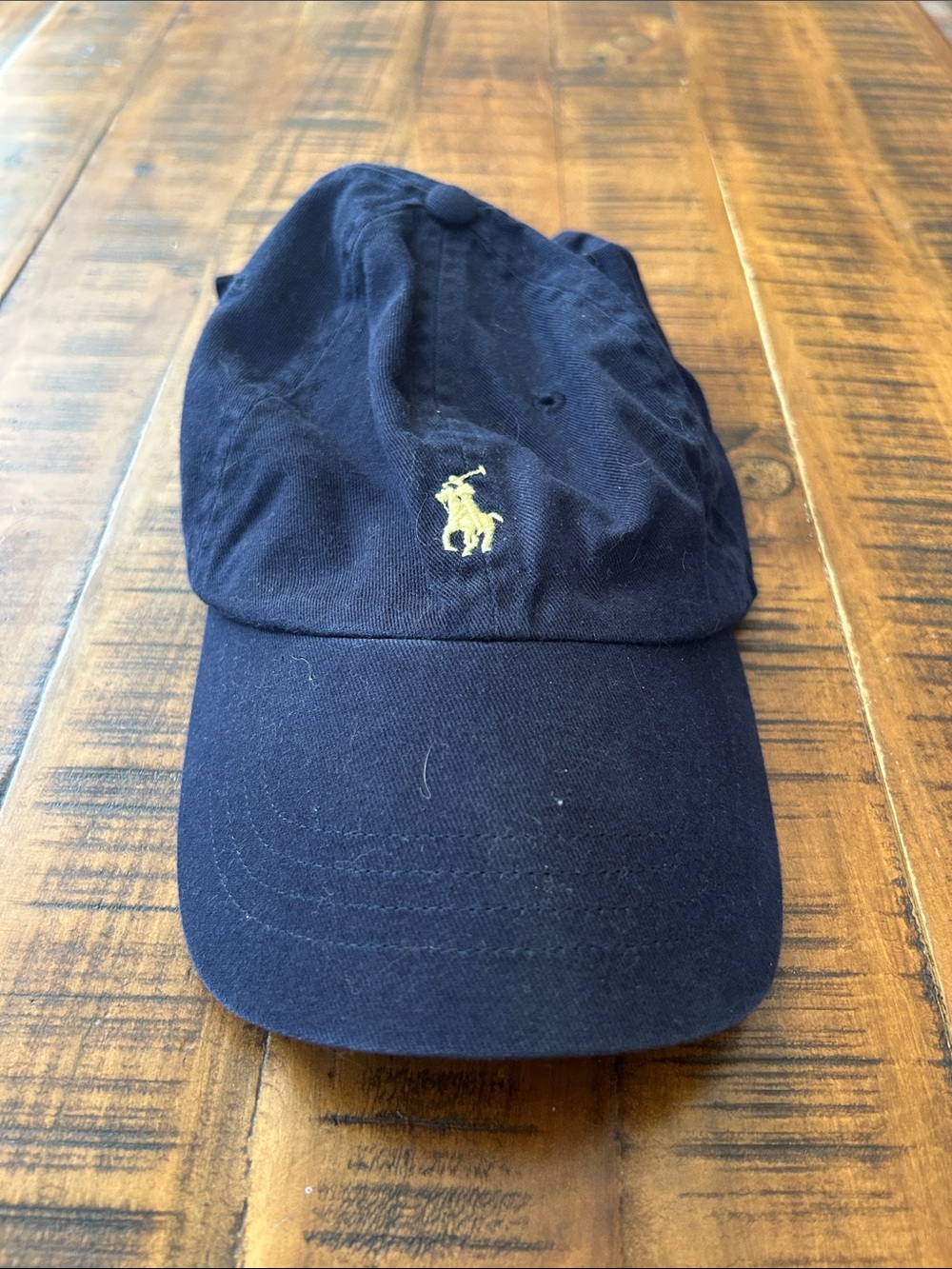Polo by Ralph Lauren Navy Cap with Yellow Pony Embroidery